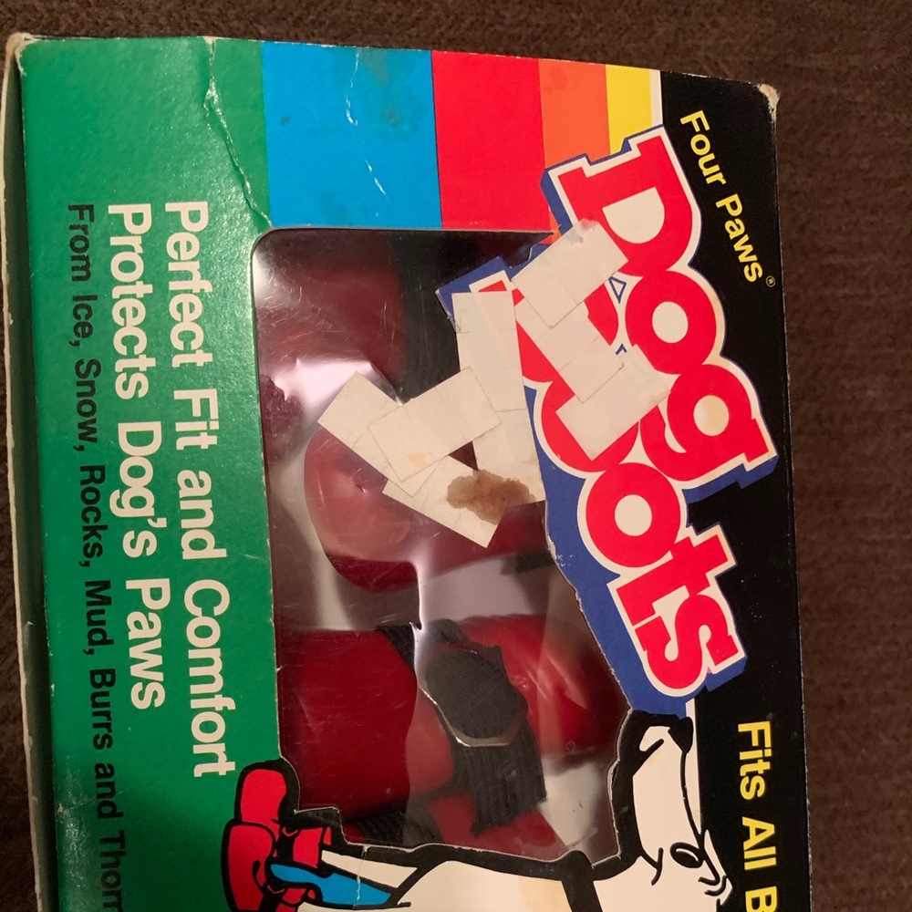 Four Paws Dog Rubber Red Rain Boots